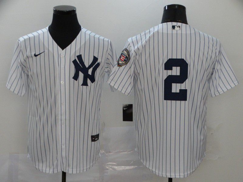 Men New York Yankees #2 No name White Nike Game MLB Jerseys->new york yankees->MLB Jersey